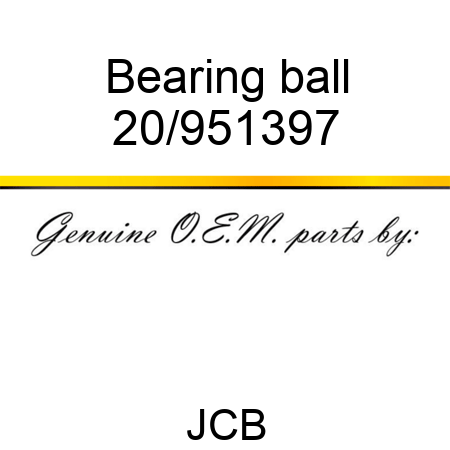 Bearing ball 20/951397