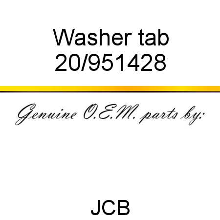Washer, tab 20/951428