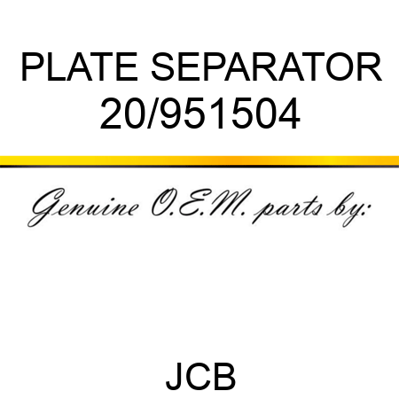 PLATE SEPARATOR 20/951504