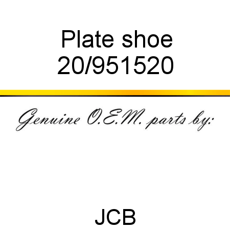 Plate, shoe 20/951520