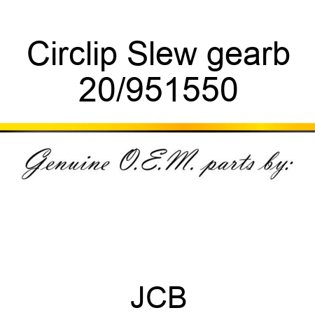 Circlip Slew gearb 20/951550