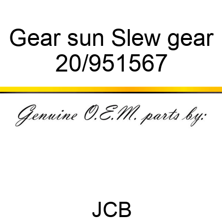 Gear sun Slew gear 20/951567