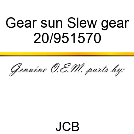 Gear sun Slew gear 20/951570