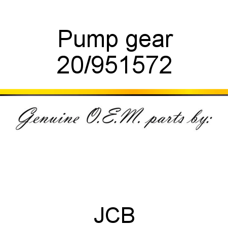 Pump, gear 20/951572