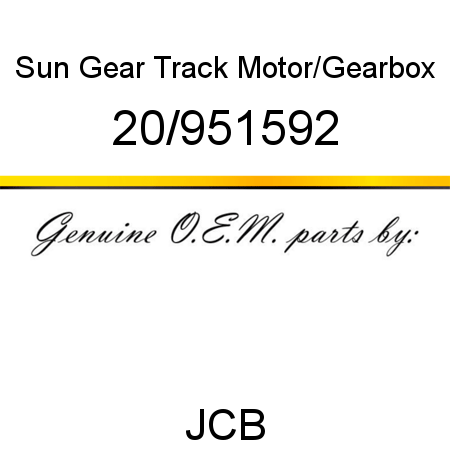 Sun Gear, Track Motor/Gearbox 20/951592