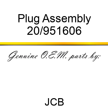 Plug Assembly 20/951606