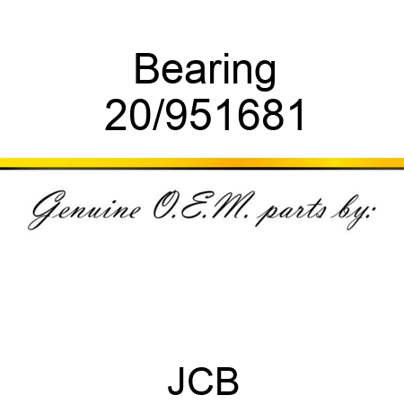 Bearing 20/951681