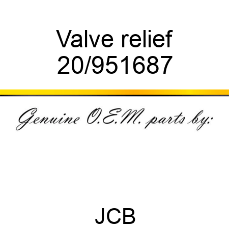 Valve relief 20/951687