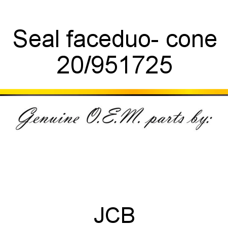 Seal, face,duo- cone 20/951725
