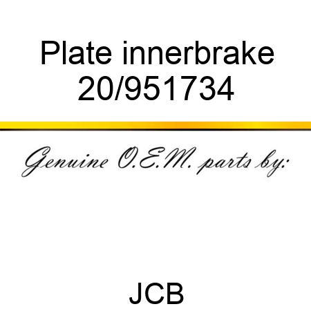 Plate inner,brake 20/951734