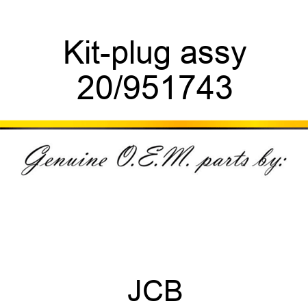 Kit-plug assy 20/951743