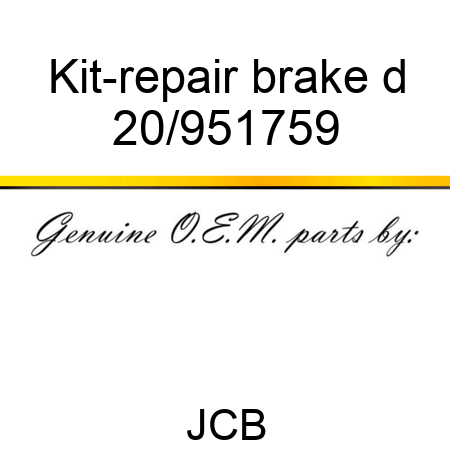 Kit-repair brake d 20/951759