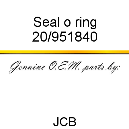 Seal, o ring 20/951840