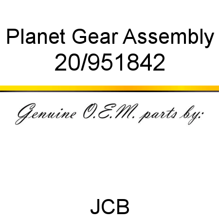 Planet Gear Assembly 20/951842