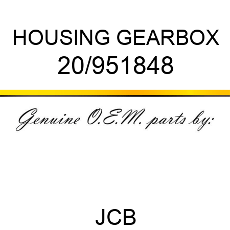 HOUSING, GEARBOX 20/951848