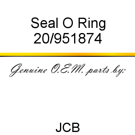Seal, O, Ring 20/951874