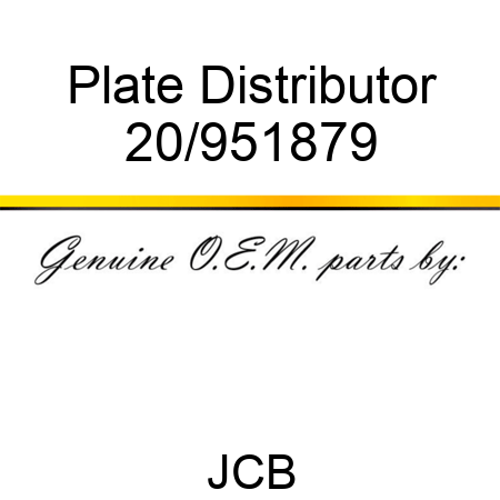 Plate Distributor 20/951879