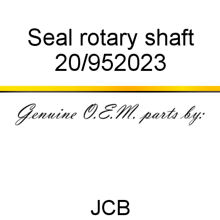 Seal, rotary shaft 20/952023