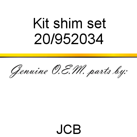 Kit, shim set 20/952034