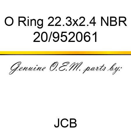 O Ring, 22.3x2.4 NBR 20/952061