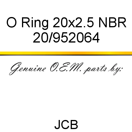 O Ring, 20x2.5 NBR 20/952064