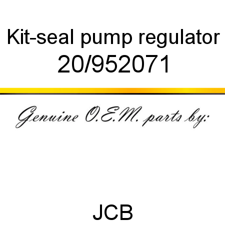 Kit-seal, pump regulator 20/952071