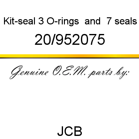 Kit-seal, 3 O-rings & 7 seals 20/952075