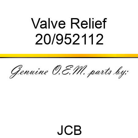 Valve Relief 20/952112