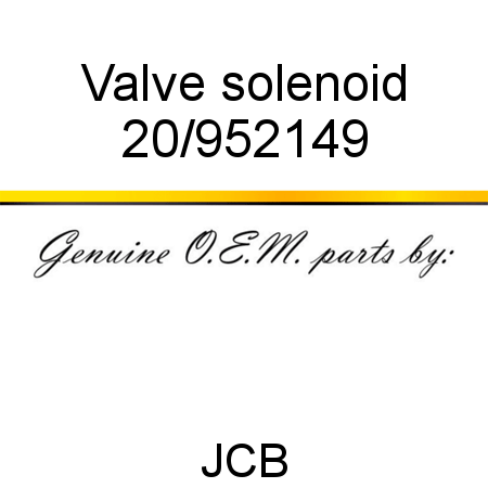 Valve, solenoid 20/952149