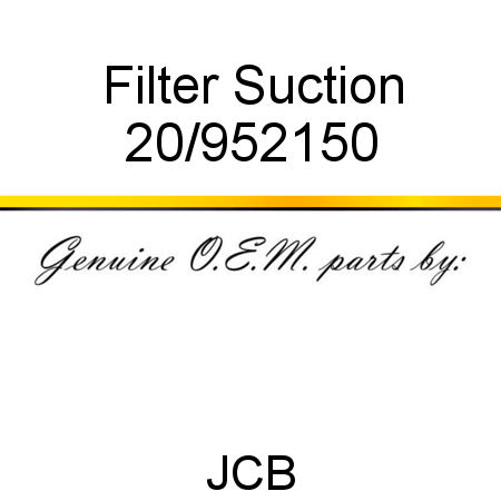 Filter, Suction 20/952150