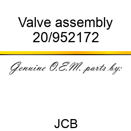 Valve assembly 20/952172