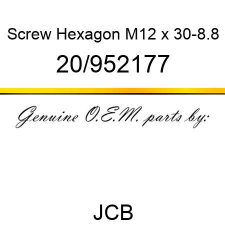 Screw, Hexagon M12 x 30-8.8 20/952177