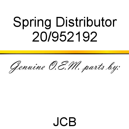 Spring, Distributor 20/952192