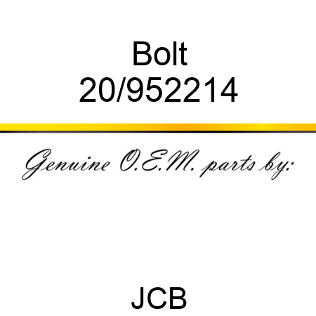 Bolt 20/952214