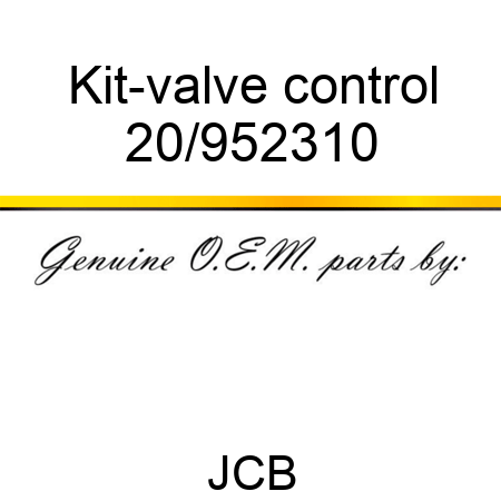 Kit-valve control, 20/952310