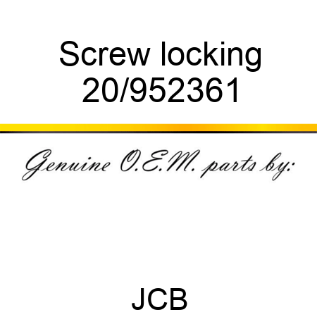 Screw locking 20/952361