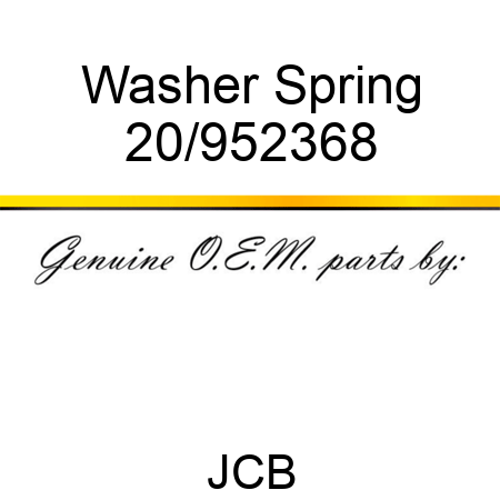 Washer Spring 20/952368