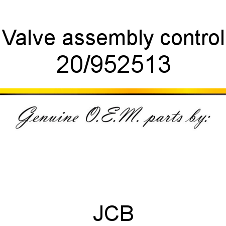 Valve, assembly, control 20/952513