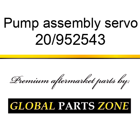 Pump, assembly, servo 20/952543