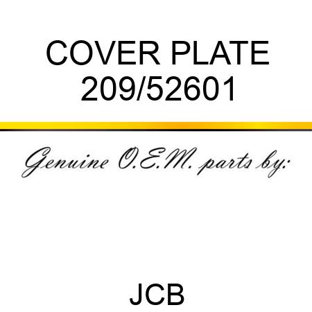 COVER PLATE 209/52601