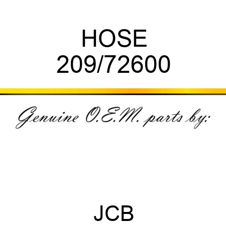 HOSE 209/72600