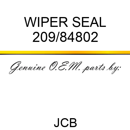 WIPER SEAL 209/84802