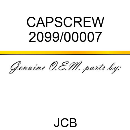 CAPSCREW 2099/00007