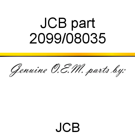 JCB part 2099/08035