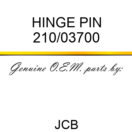 HINGE PIN 210/03700
