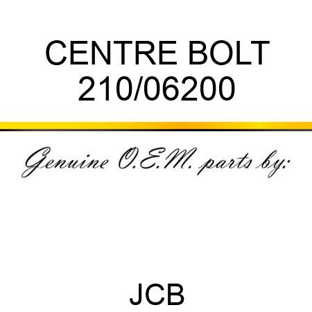 CENTRE BOLT 210/06200