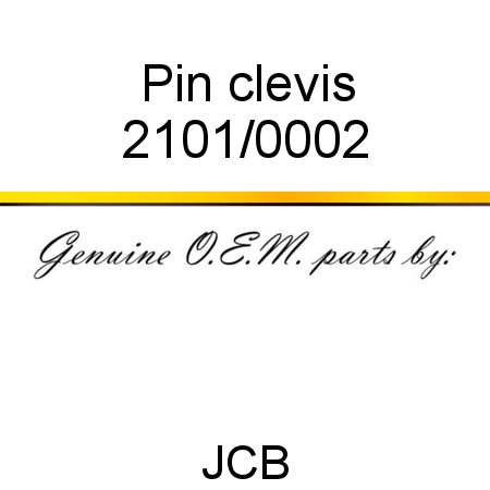 Pin, clevis 2101/0002