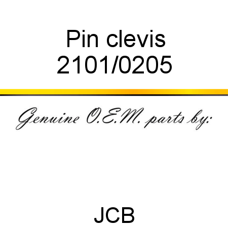 Pin, clevis 2101/0205