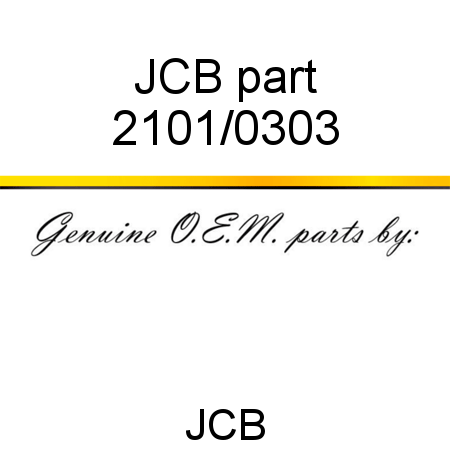 JCB part 2101/0303