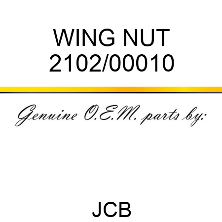 WING NUT 2102/00010